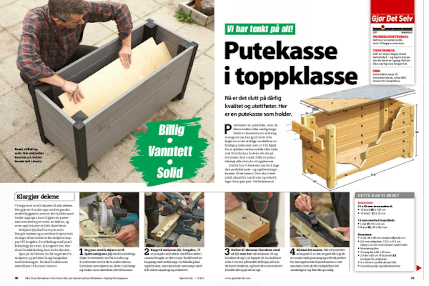 Bygge putekasse Bygg selv en stor putekasse